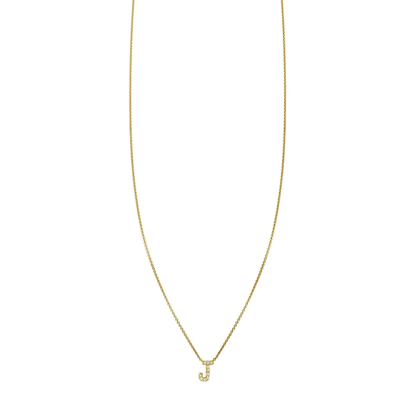 Diamond and Gold Initial Necklace
