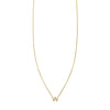 Pave Diamond Letter W Initial Necklace