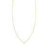 Letter V Initial Necklace