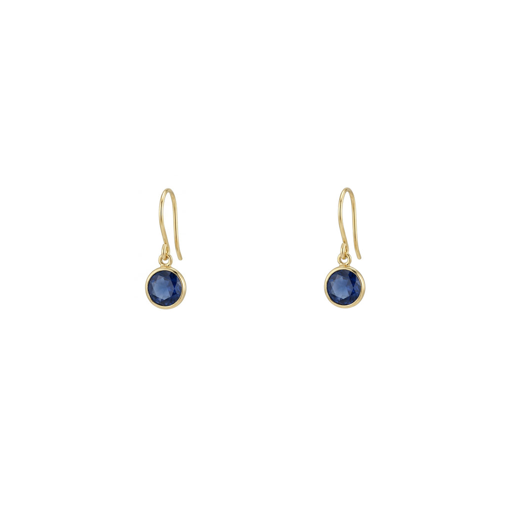 The Sapphire Orb Drop Earrings