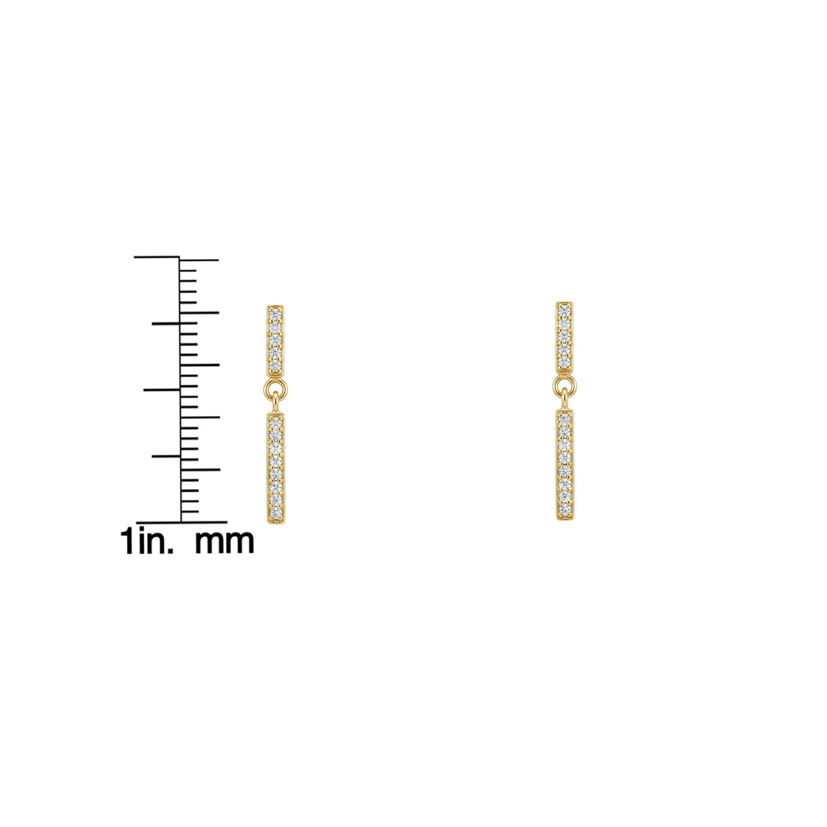The Linear Pavé Drop Earrings