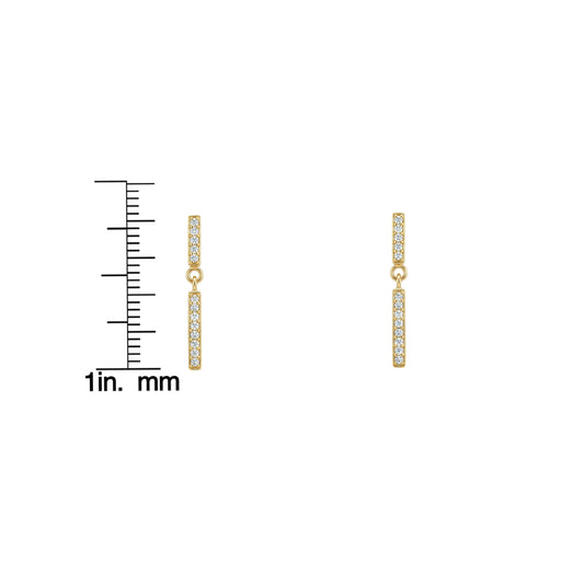 The Linear Pavé Drop Earrings