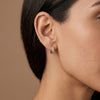 14k Gold Double Pave Diamond Huggie Earrings