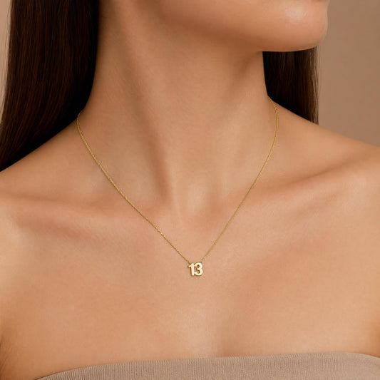 Gold 13 Necklace