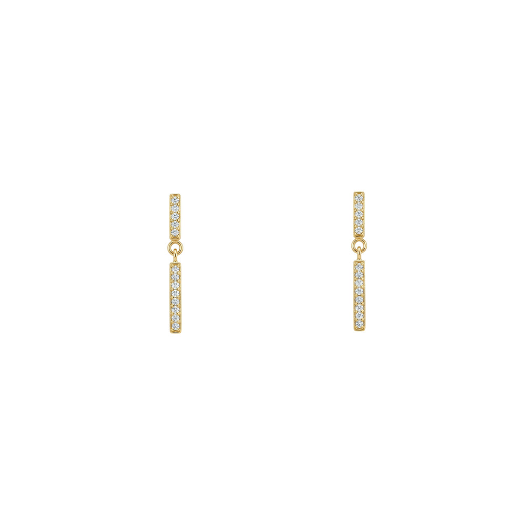 The Linear Pavé Drop Earrings