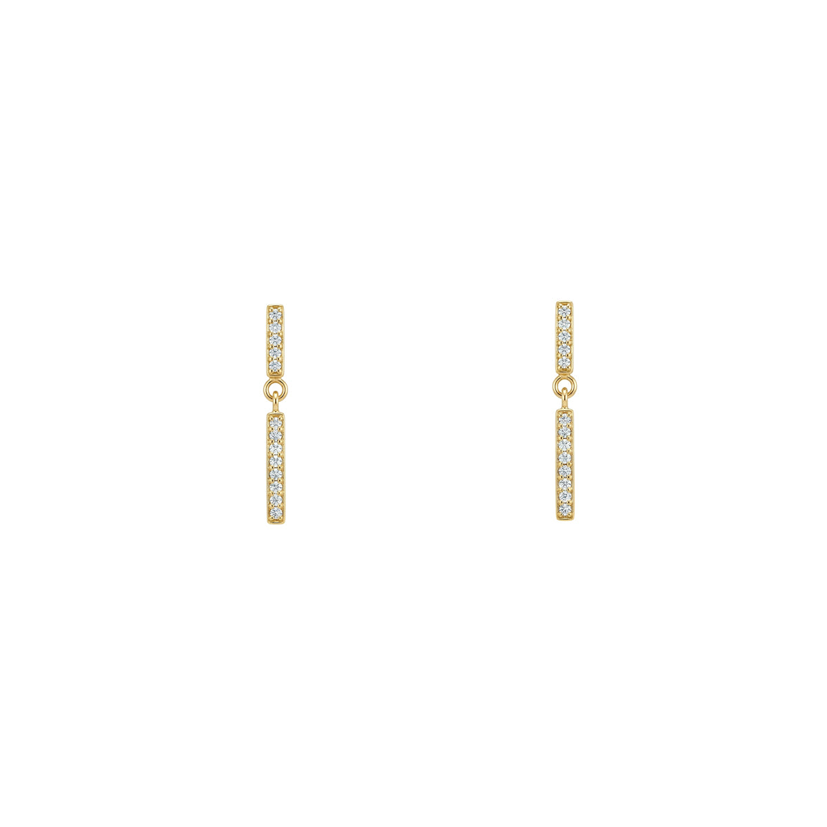 The Linear Pavé Drop Earrings