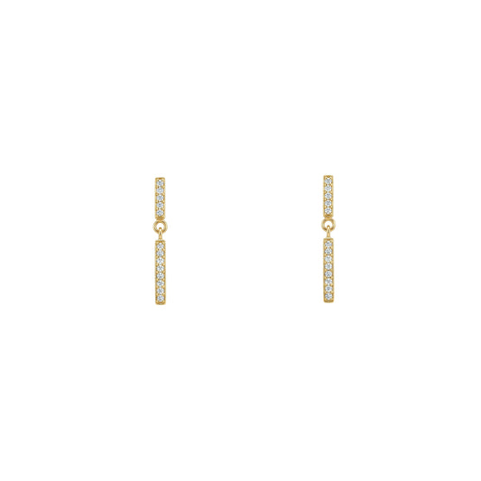 The Linear Pavé Drop Earrings