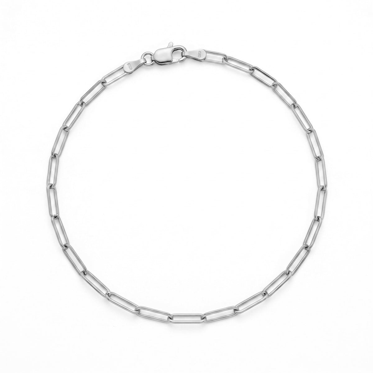 14k Gold Paperclip Chain Bracelet