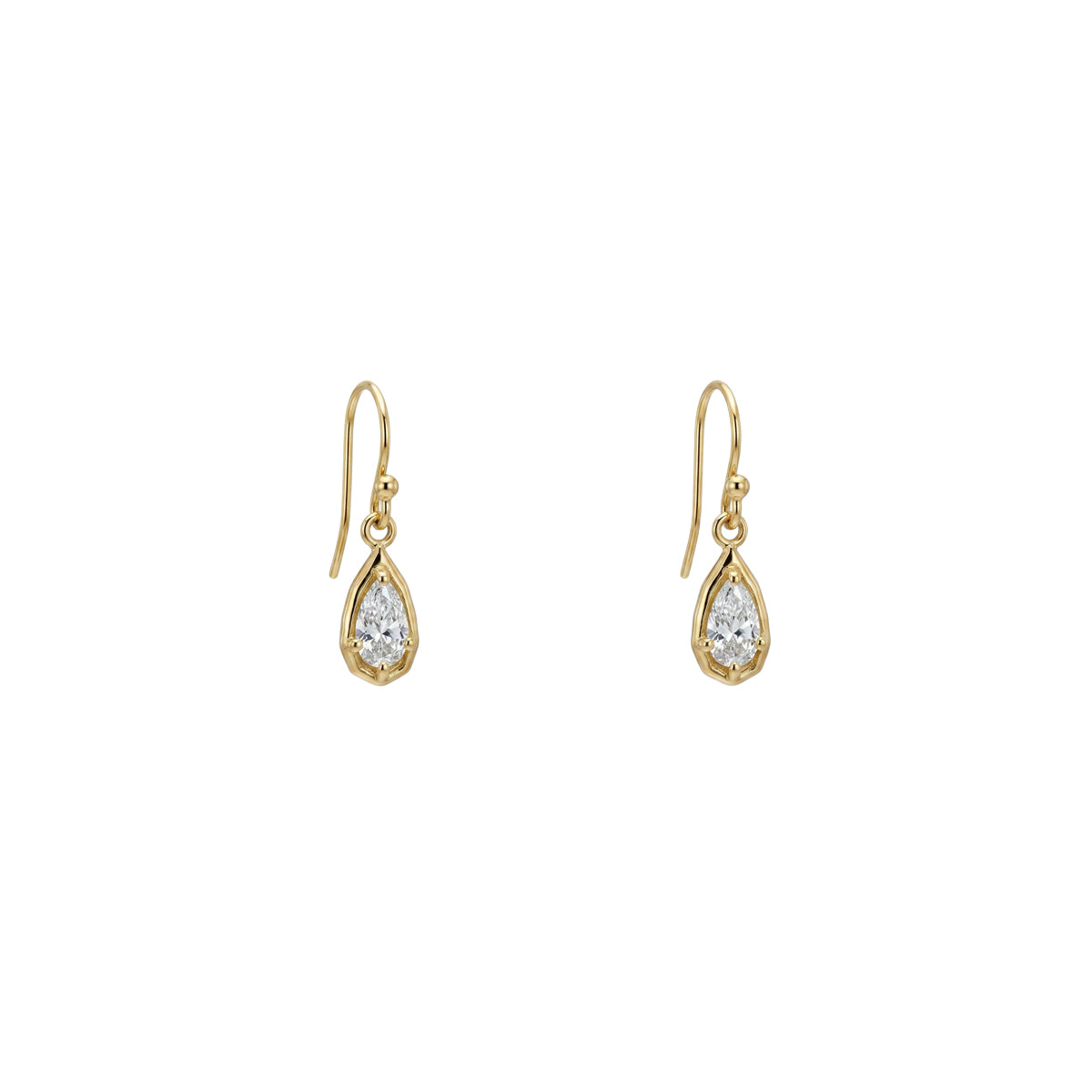 The Teardrop Solitaire Drop Earrings