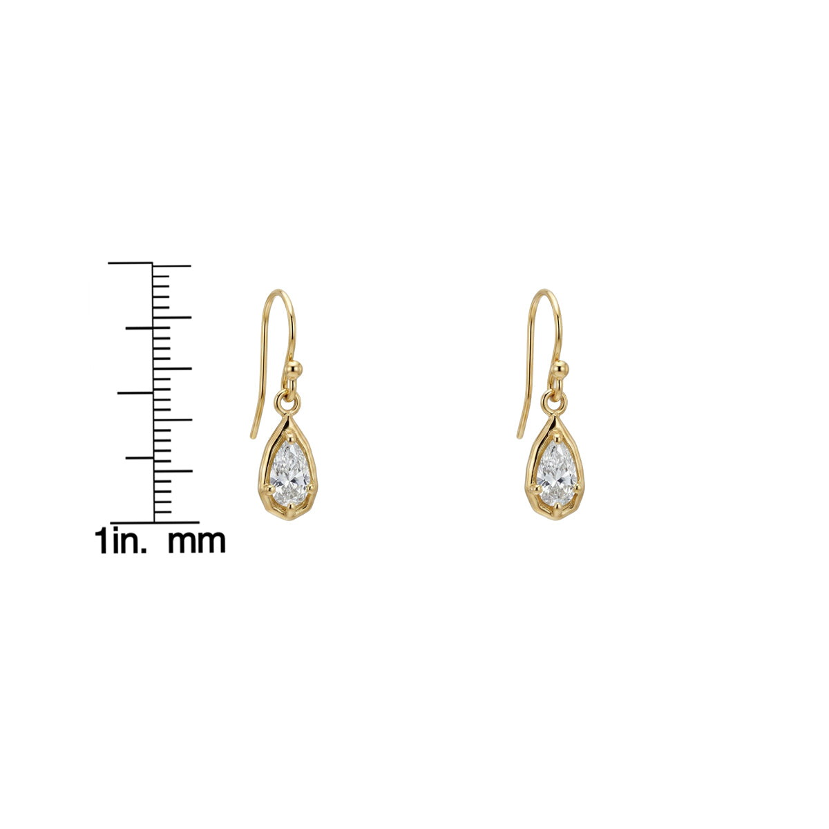 The Teardrop Solitaire Drop Earrings