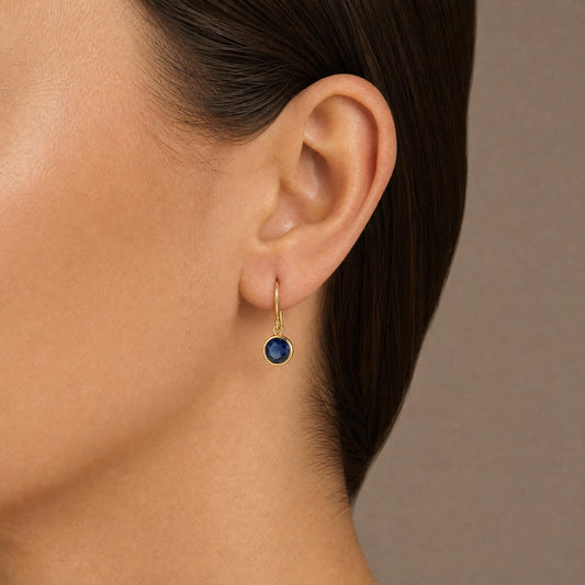 The Sapphire Orb Drop Earrings