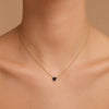 Black Diamond Heart Necklace: Bold Elegance in 14K Gold