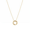Gold Double Ring Necklace