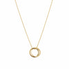 Gold Double Ring Necklace