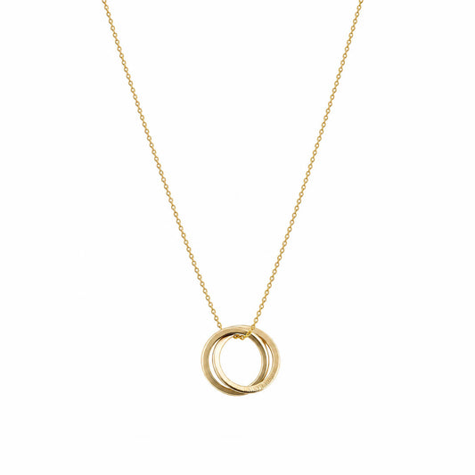 Gold Double Ring Necklace