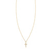 Blossom Cross Necklace with White Diamonds