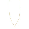 Pave Diamond Letter H Initial Necklace