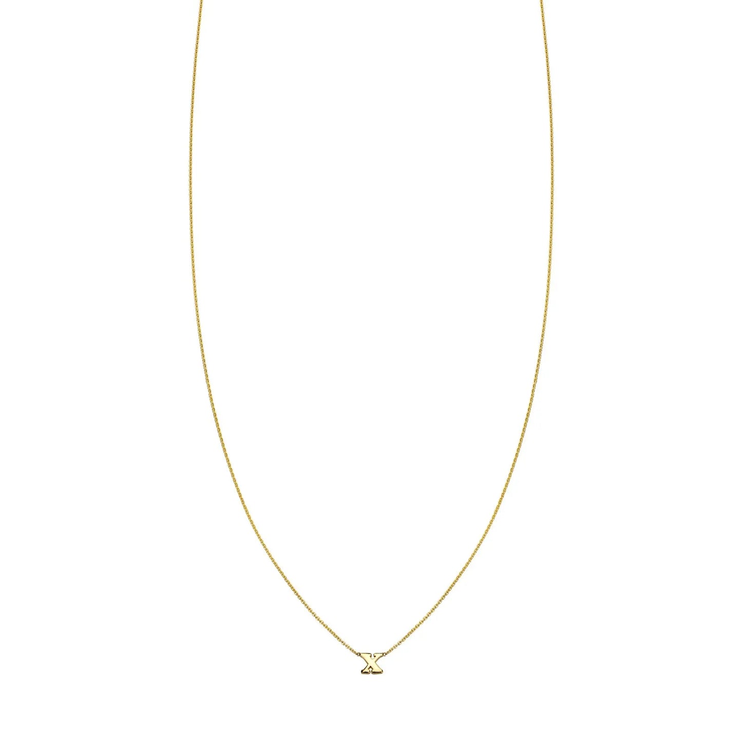 Letter X Initial Necklace