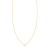 Designer gold initial necklace with the letter 'V', bespoke jewelry