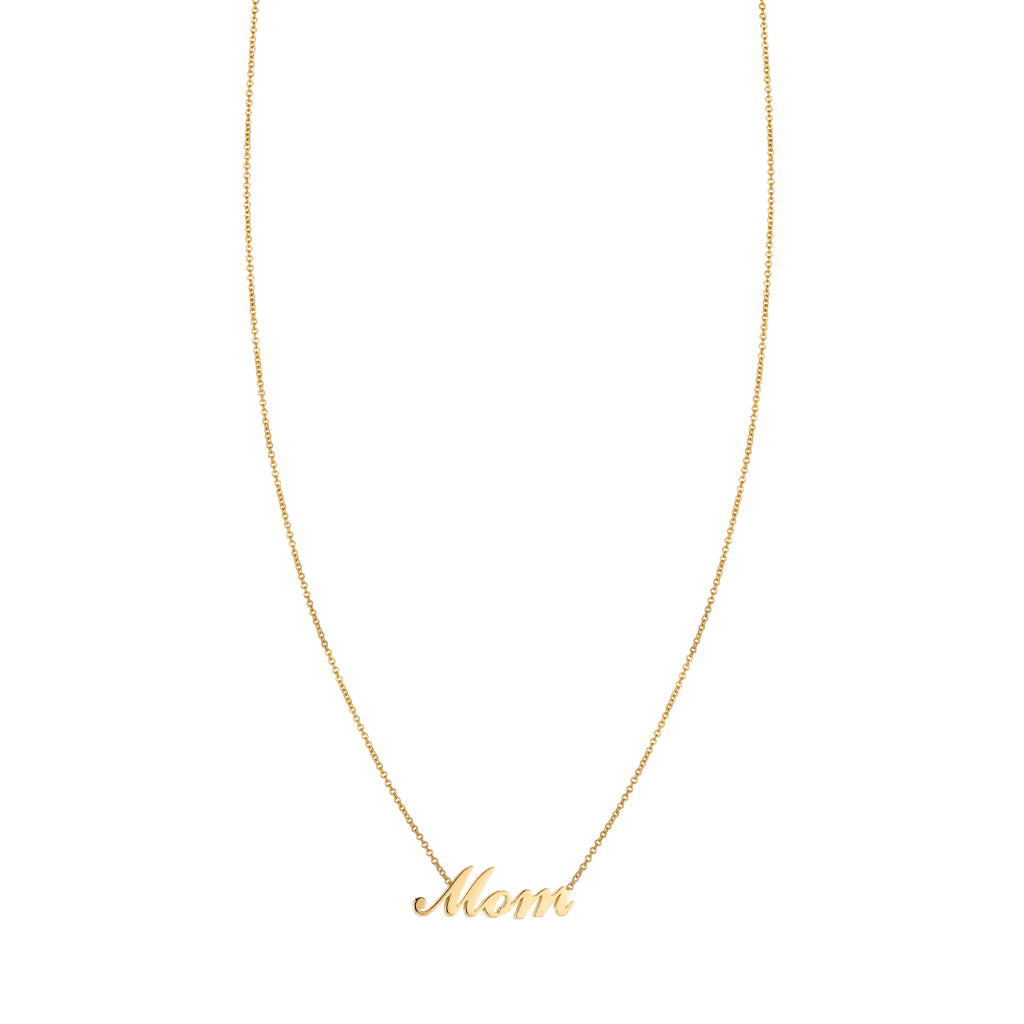 Script Mom Necklace, Carrie-Inspired