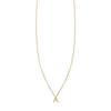 Pave Diamond Letter A Initial Necklace