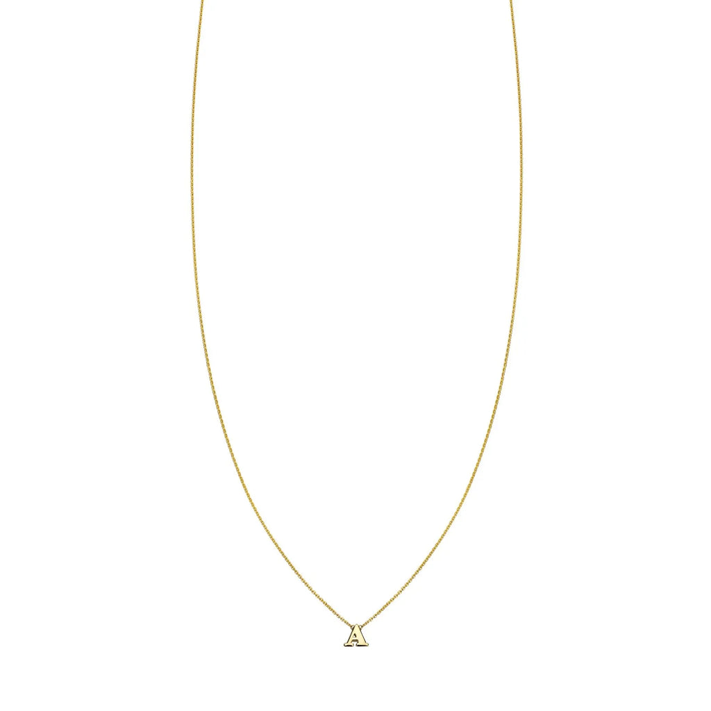 Letter A Initial Necklace