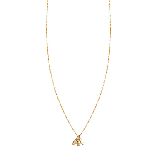 Gold Honey Bee Charm Necklace