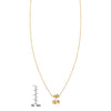 14k gold cherry necklace (PRN373-CH) with ruler, fruit-themed jewelry.
