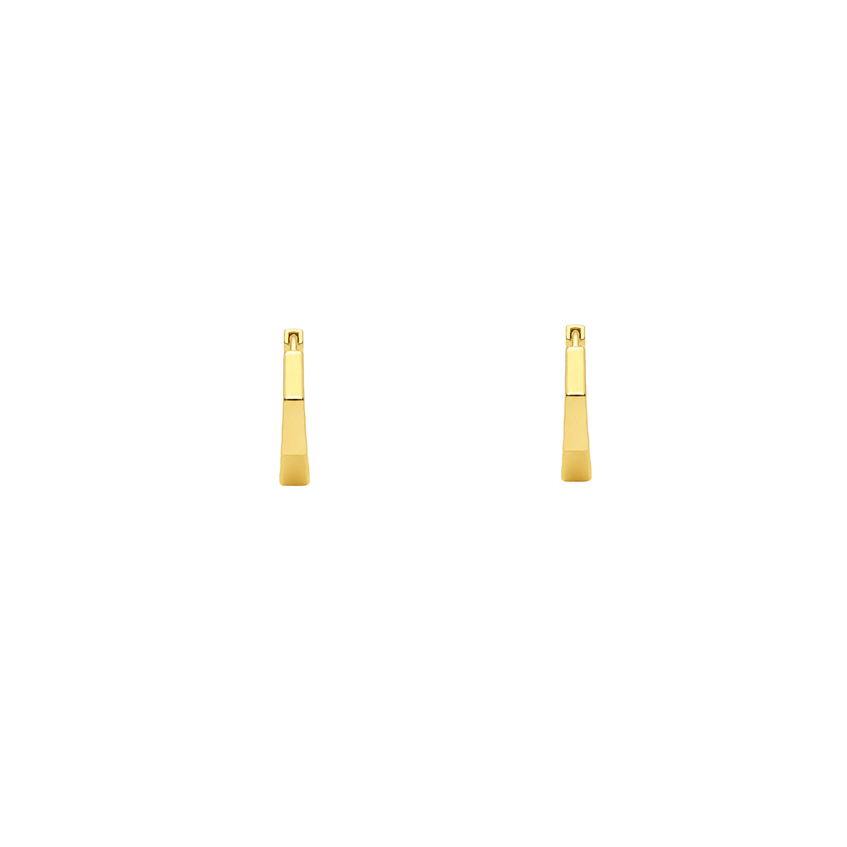 14k Gold Hexagon Hoop Earrings