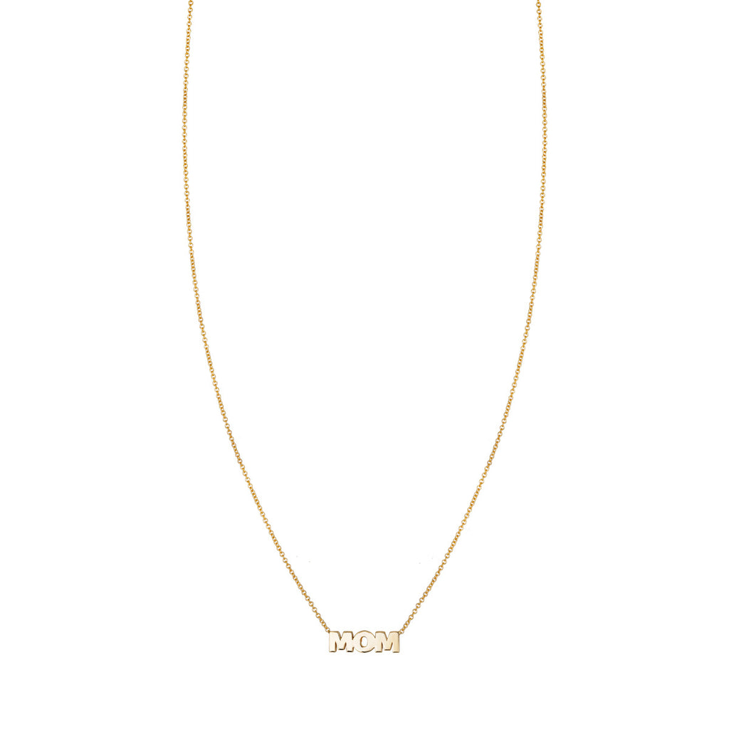 Gold Mom Charm Necklace