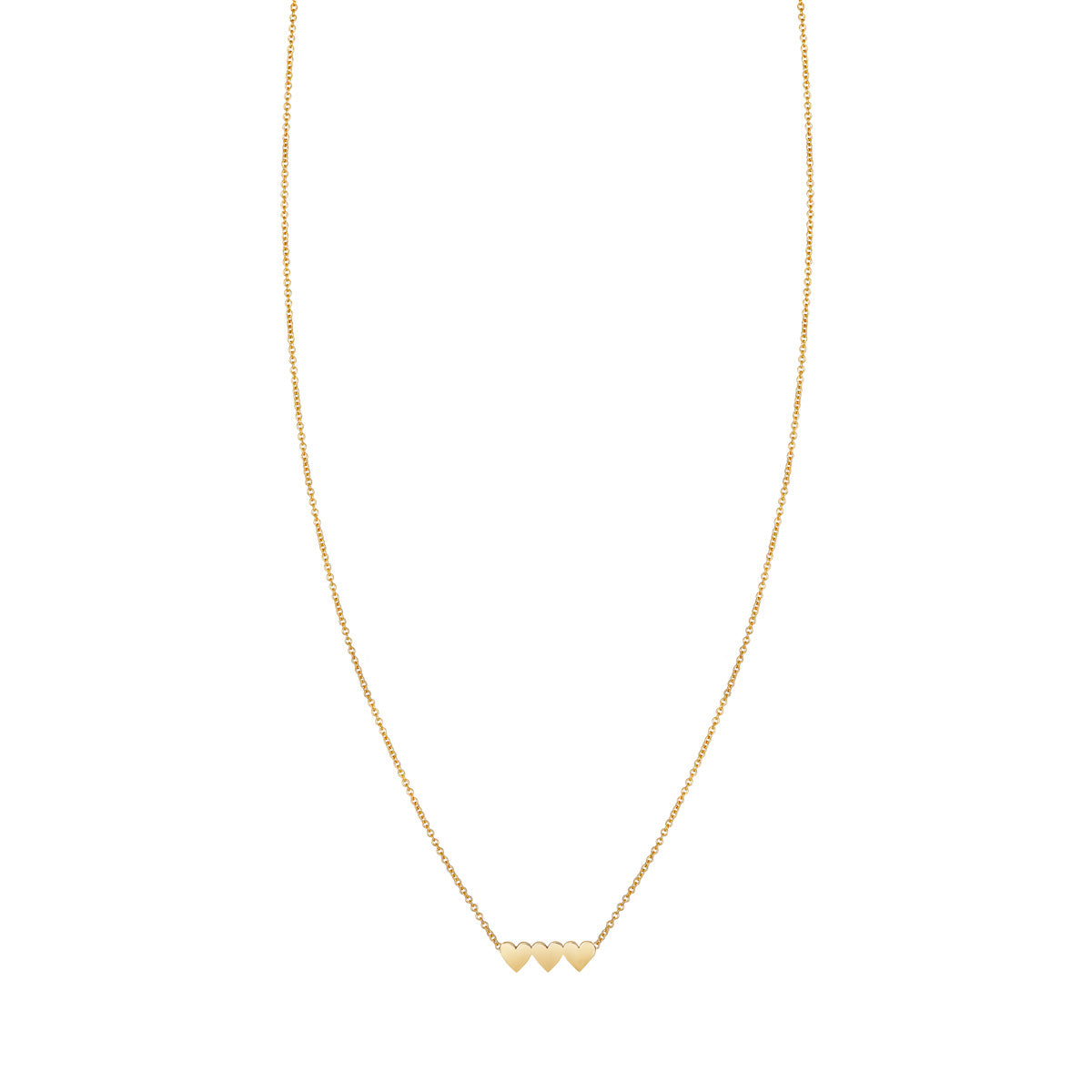 Gold Triple Heart Necklace