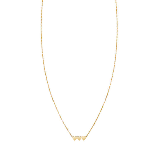 Gold Triple Heart Necklace