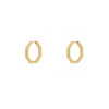 14k Gold Hexagon Hoop Earrings