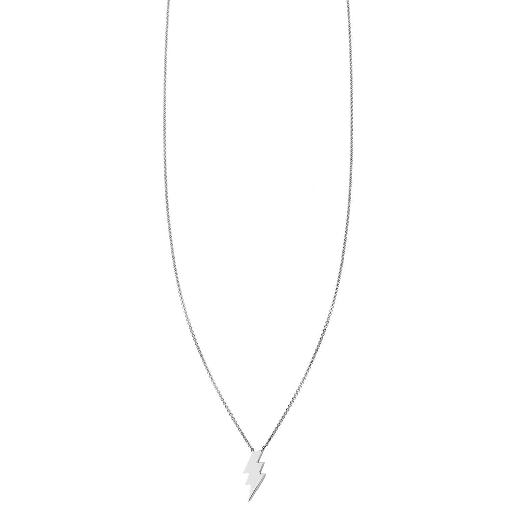 Small Lightning Bolt Sterling Silver Necklace