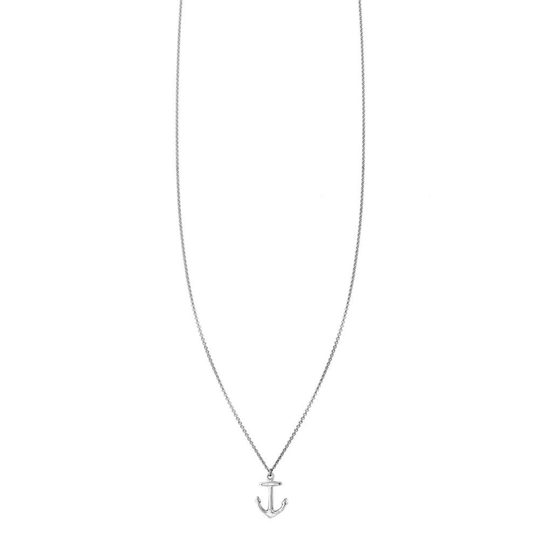 Classic Sterling Silver Anchor Necklace