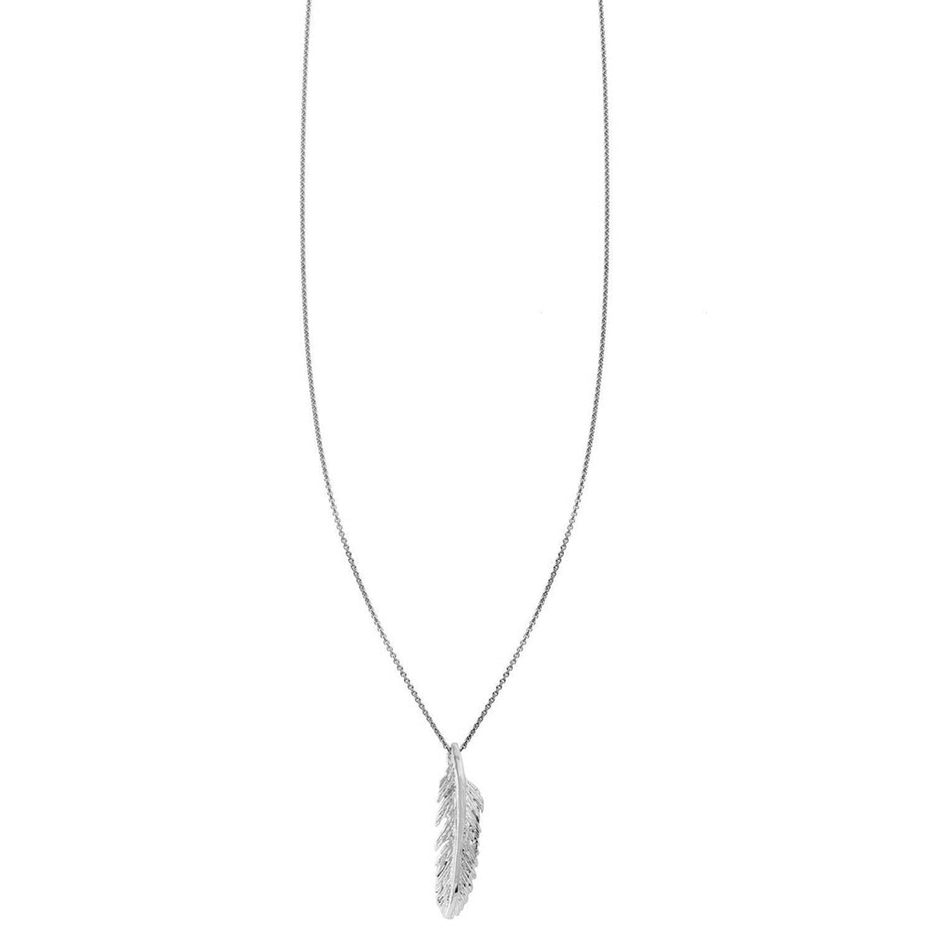 Sterling Silver Feather Necklace