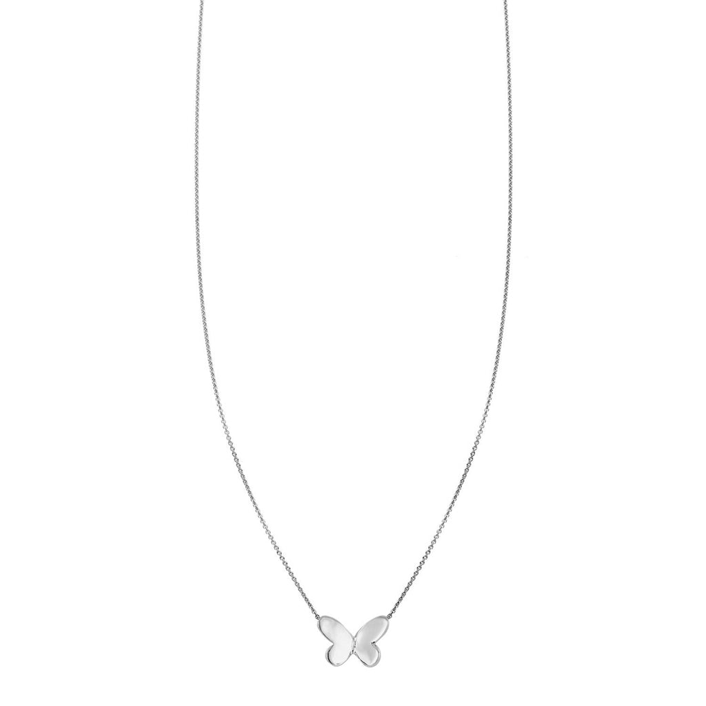 Folded Sterling Silver Butterfly Necklace