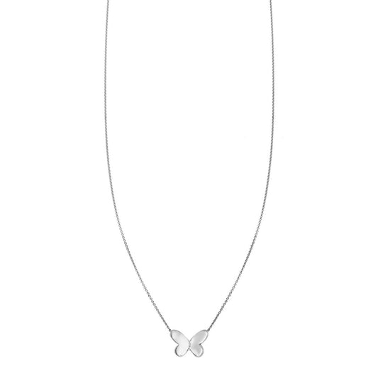 Folded Sterling Silver Butterfly Necklace