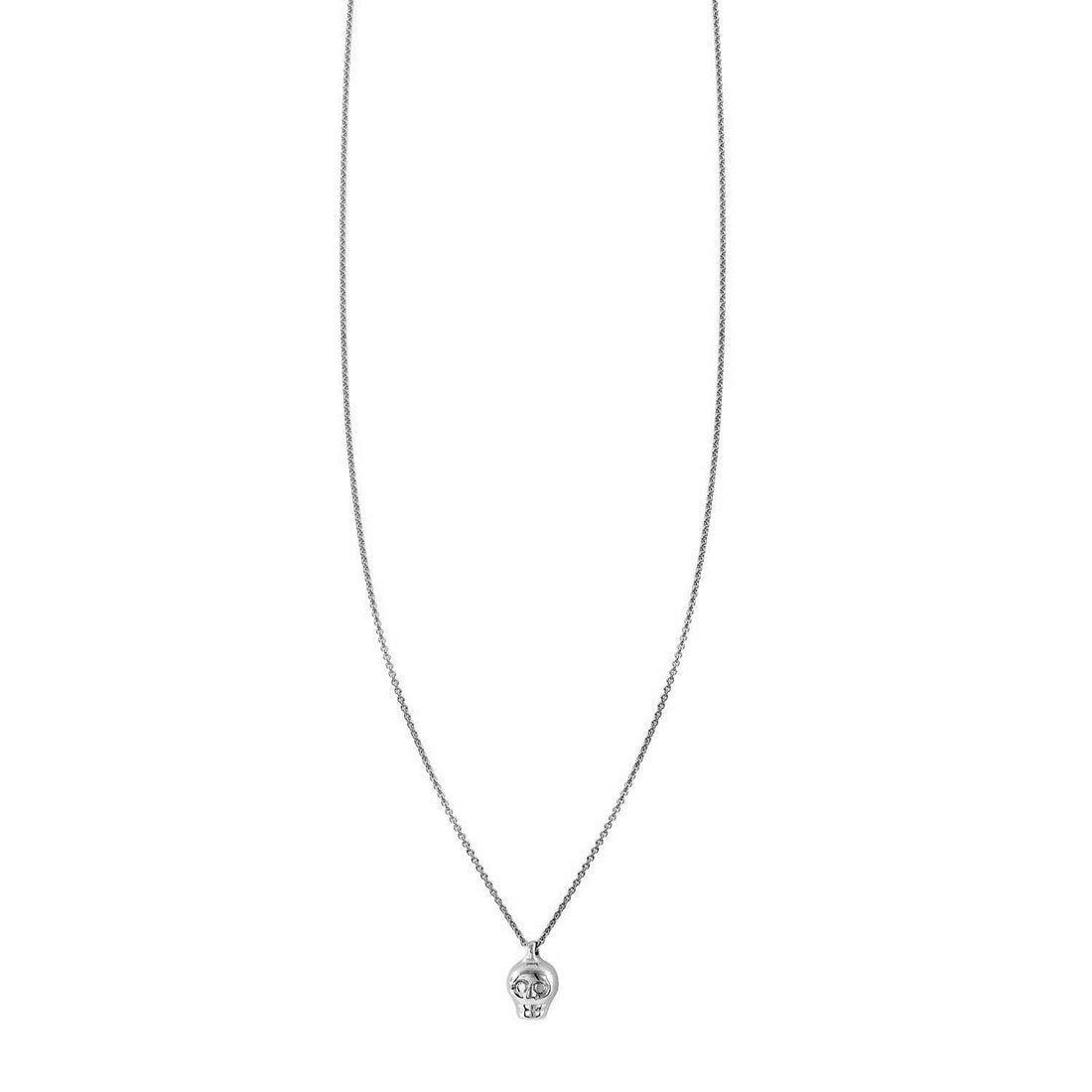 Tiny Sterling Silver Skull Necklace