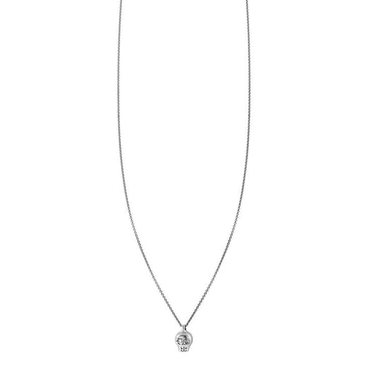 Tiny Sterling Silver Skull Necklace