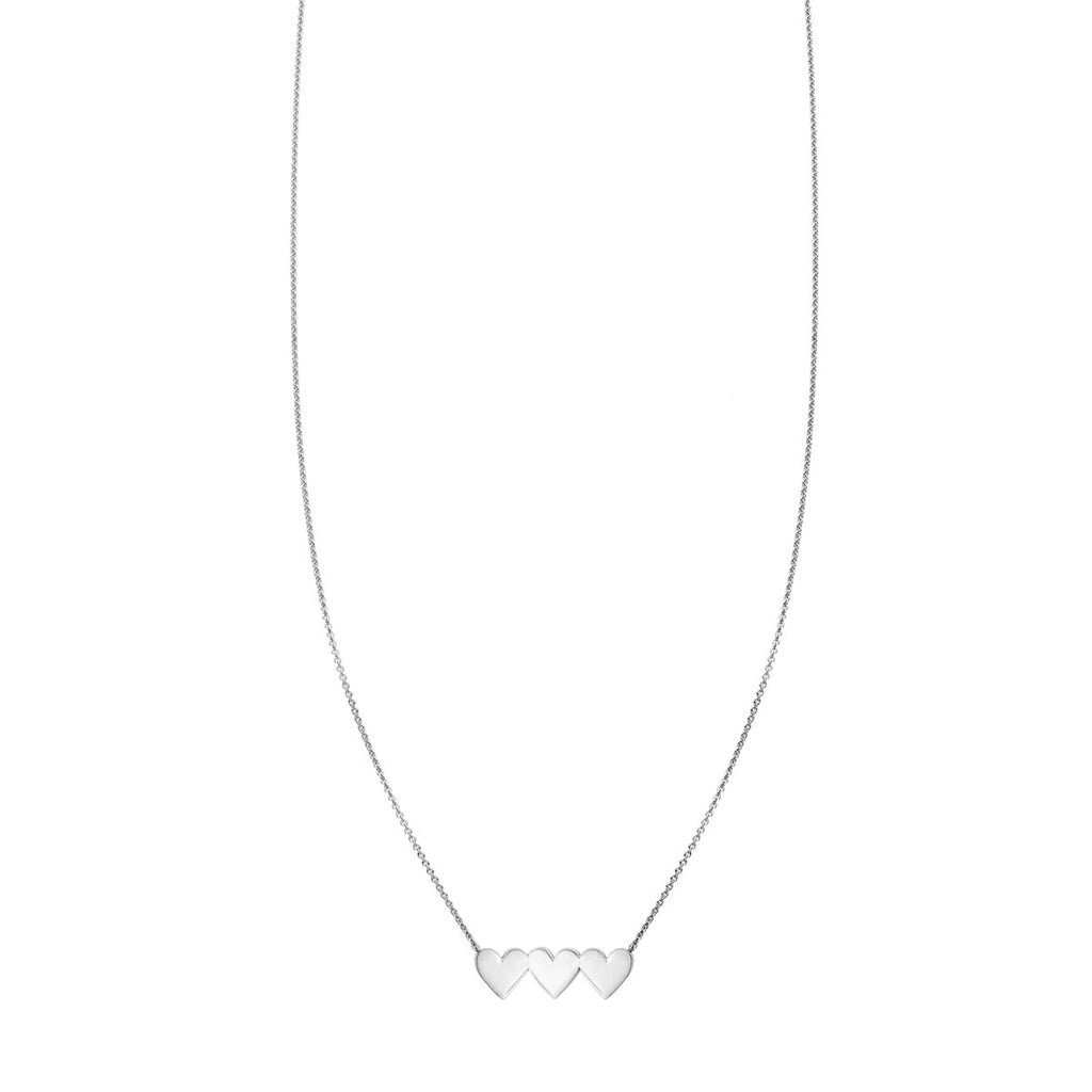 Triple Heart Sterling Silver Necklace