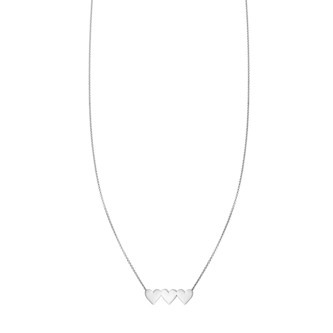 Triple Heart Sterling Silver Necklace