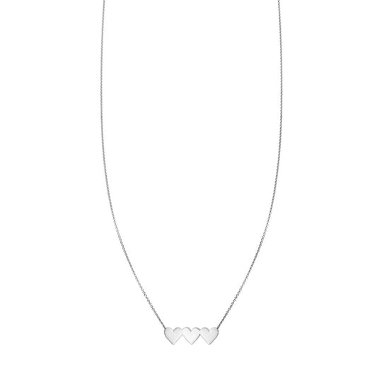 Triple Heart Sterling Silver Necklace