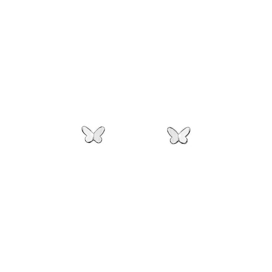 Sterling Silver Tiny Butterfly Stud Earrings