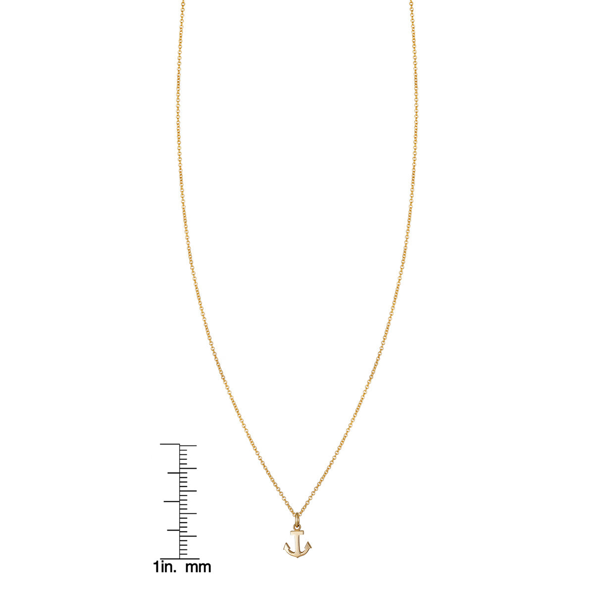 Tiny Gold Anchor Charm Necklace