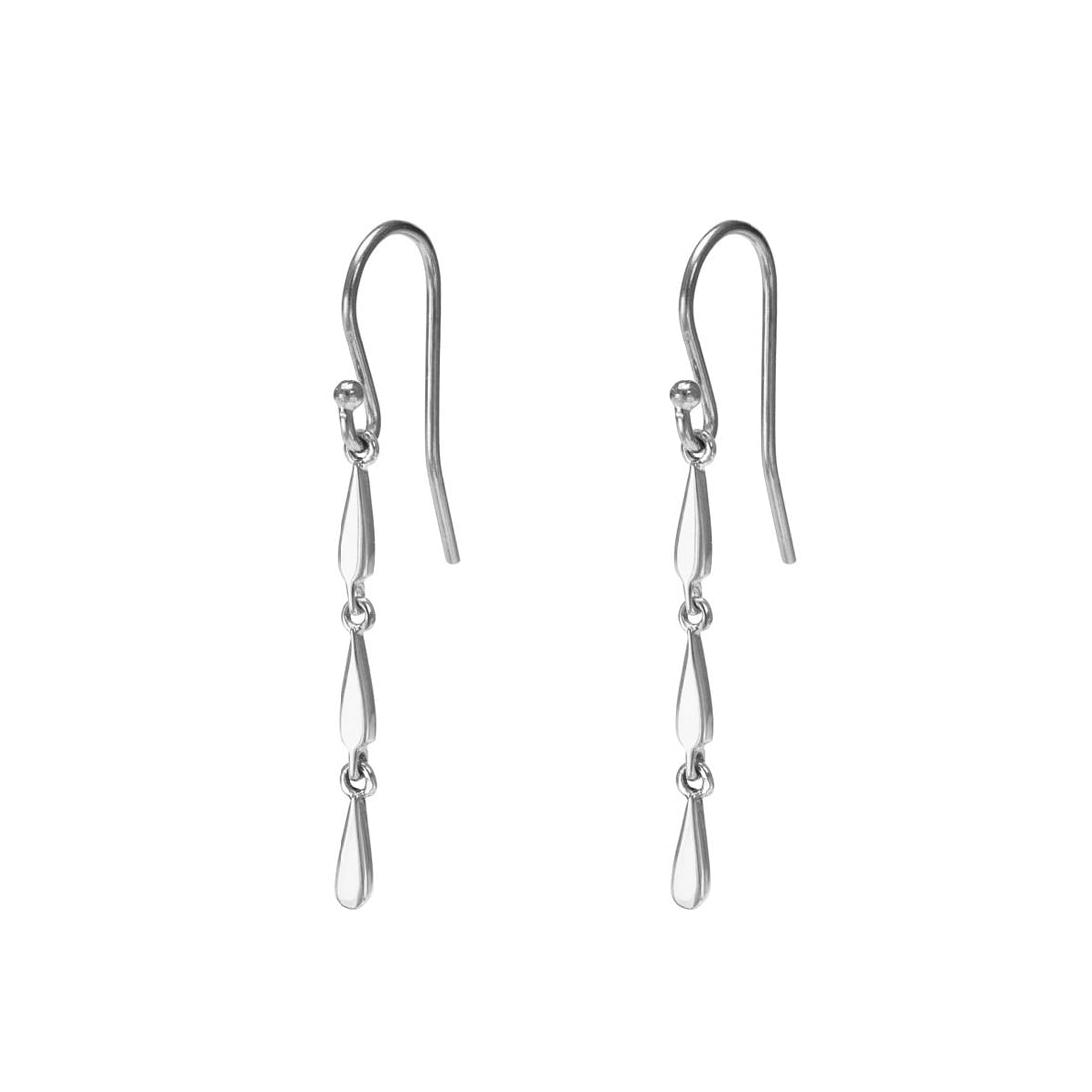 Triple Drip Drop Sterling Silver Earring