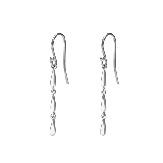 Triple Drip Drop Sterling Silver Earring