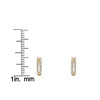 14k Gold Double Pave Diamond Huggie Earrings
