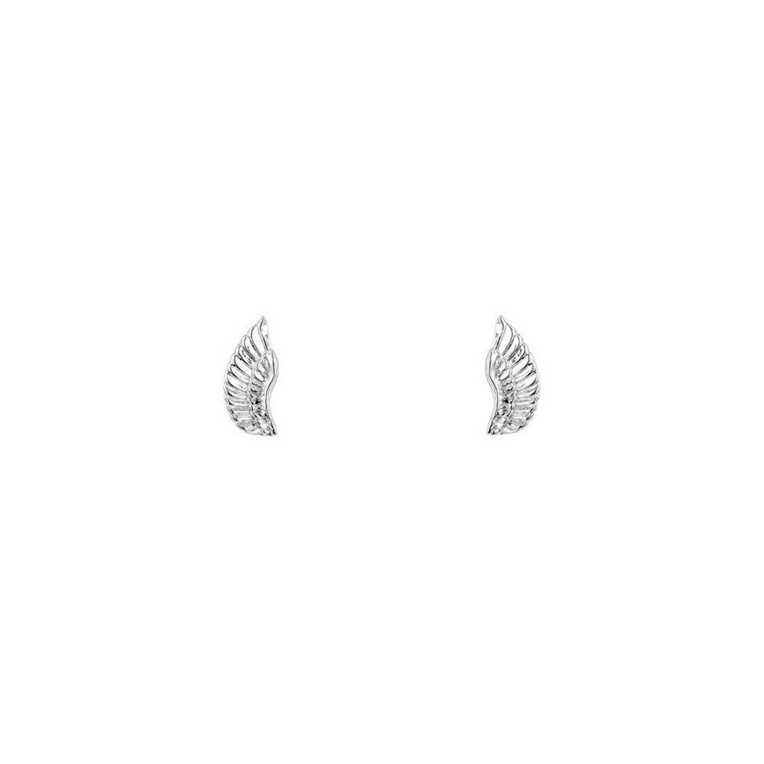 Sterling Silver Wing Stud Earrings