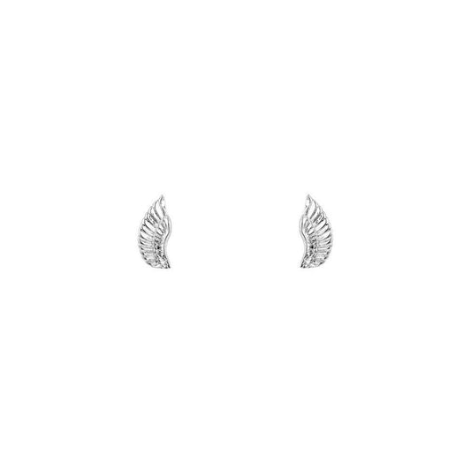 Sterling Silver Wing Stud Earrings